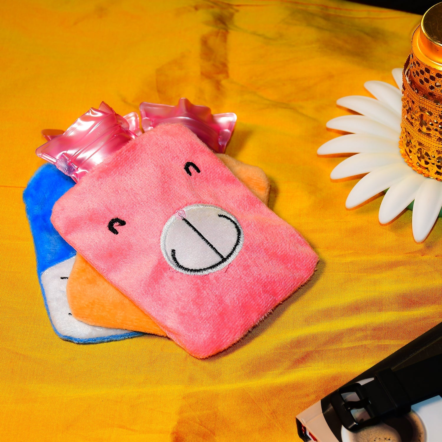 Pink small Hot Water Bag with Cover for Pain Relief, Neck, Shoulder Pain and Hand, Feet Warmer, Menstrual Cramps. Pink small Hot Water Bag with Cover for Pain Relief, Neck, Shoulder Pain and Hand, Feet Warmer, Menstrual Cramps.